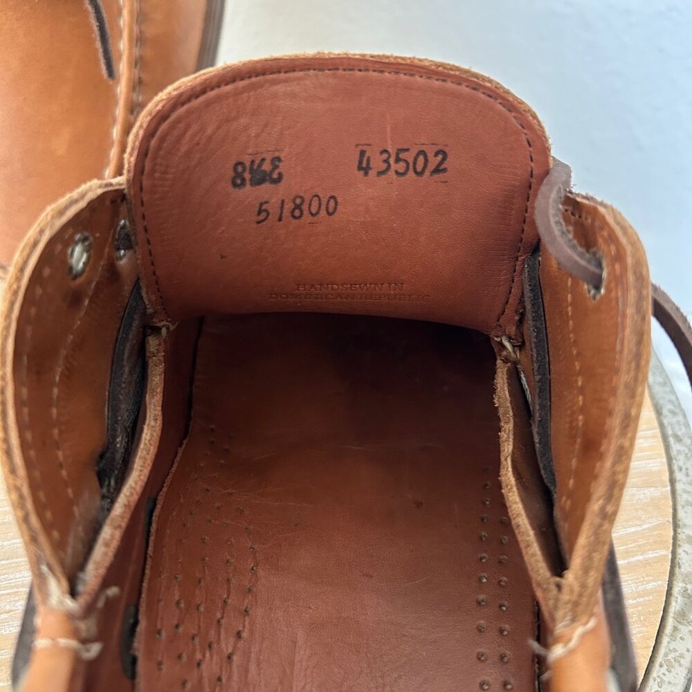 Allen Edmonds Eastport Brown Leather Boat Shoes SIZE 8.5 - Picture 4 of 5